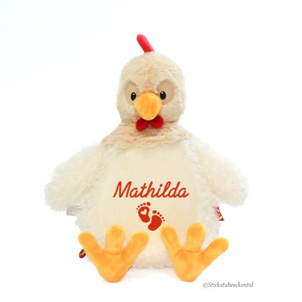 Huhn mit Namen besticken